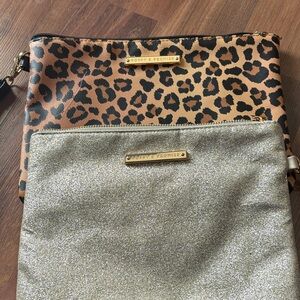 Poppy & Peonies Gold and Leopard Clutch Set